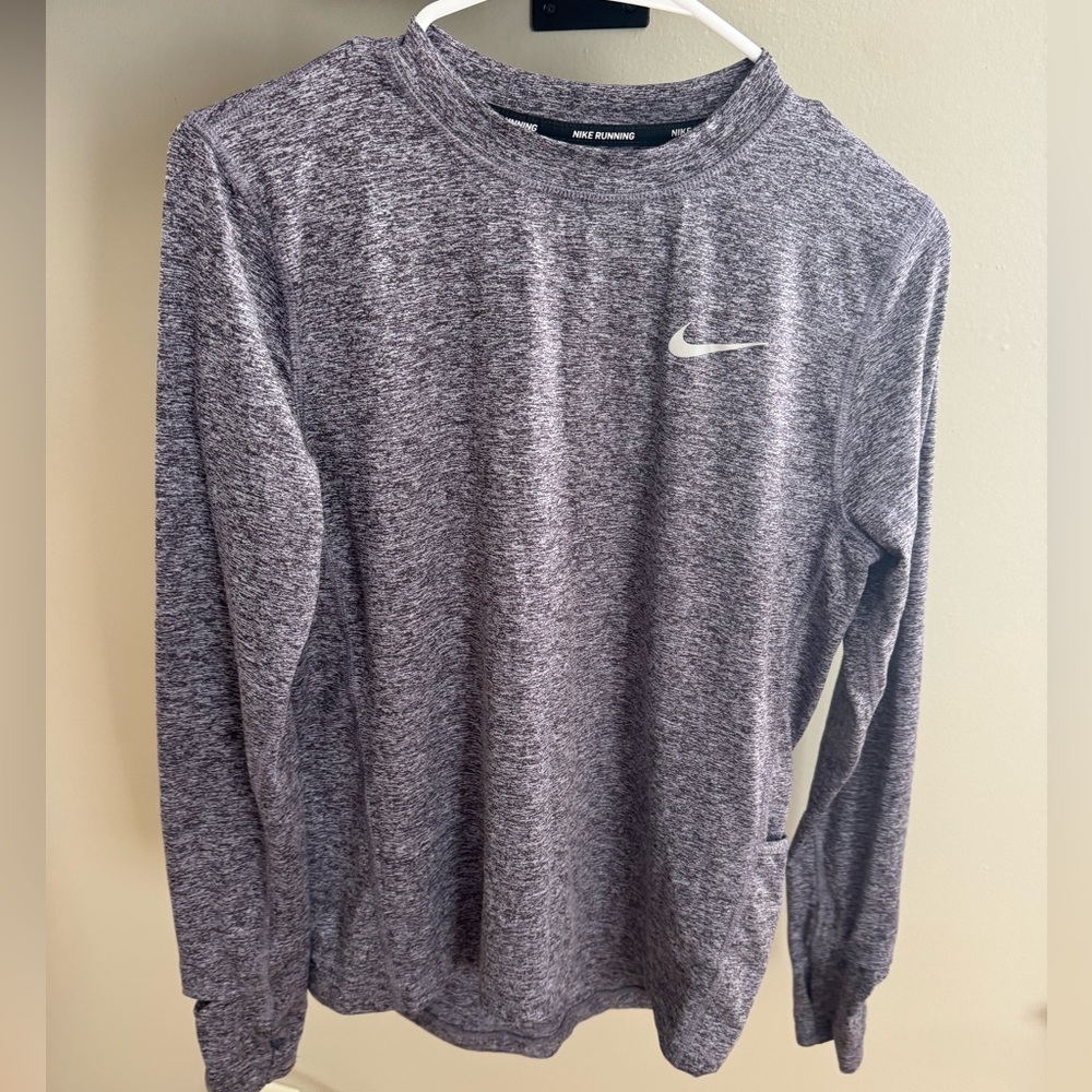 Nike Running Dri-FIT Marled Gray Top